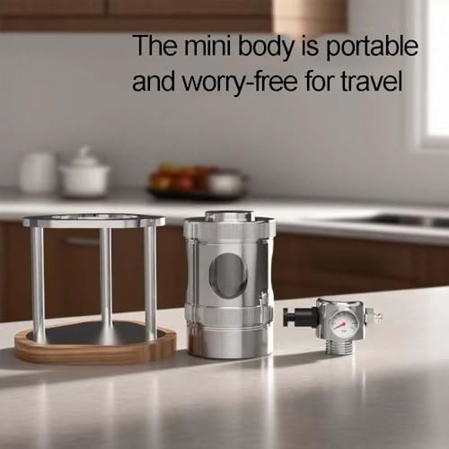 Coffee MachineEspresso Maker58mm Pneumatic Portable Manual Coffee Machine w/Pressure Gauge16Bar Fast ExtractionStainless SteelDetachable Design