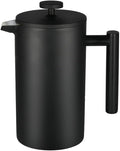 French Press Coffee Maker Double-Wall Insulated Stainless Steel 3 Level Filtration System French Press for Home and Office Black (Size : 0.35L)