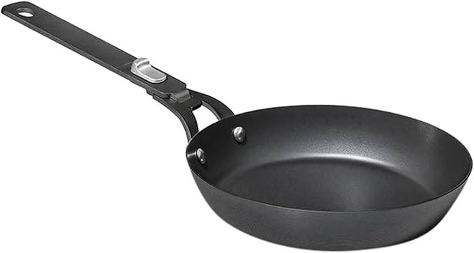OXO Outdoor Pre-Seasoned Carbon Steel 8 Frying Pan Skillet Detachable Handle for Easy Storage Indoor Use Nonstick with Use Induction Suitable Oven &amp Broiler SafeBrowning GrillSearSauteB