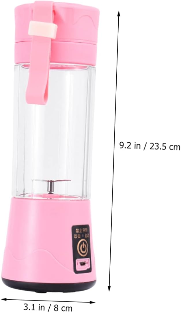 380ml Portable Fruit Mixer Juicer Machine Small Pink Blender Cup Random Style