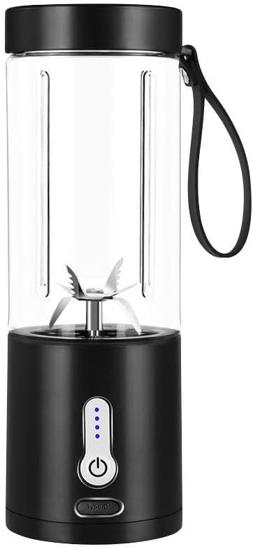 Generic compact &amp powerful 530ml usb rechargeable portable blender 3.14 x 9.44 x 3.14 in Black
