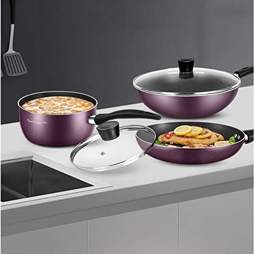 Nonstick Kitchen Cookware Set - Home Kitchen Ware Pots and Pan Set Includes SaucepanWokMilk pan