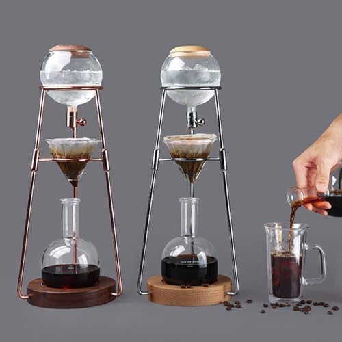 Cold Brew Drip Tower Cold Brew Drip Tower Coffee Maker Ice Coffee Cold Brew Maker with Stainless Steel Rack Detachable Glass Cold Brew Maker Coffee Lover Gift for Coffee Lovers Gift