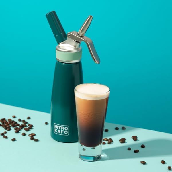 Premium 0.5L Nitro Coffee Maker Aluminum Nitro Cold Brew Coffee Maker with Nitro Diffuser Nozzle &amp Cold Brew Pitcher for Making Nitro Cold Brew 1 Pint/0.5L Includes (10) Nitro Cartridges