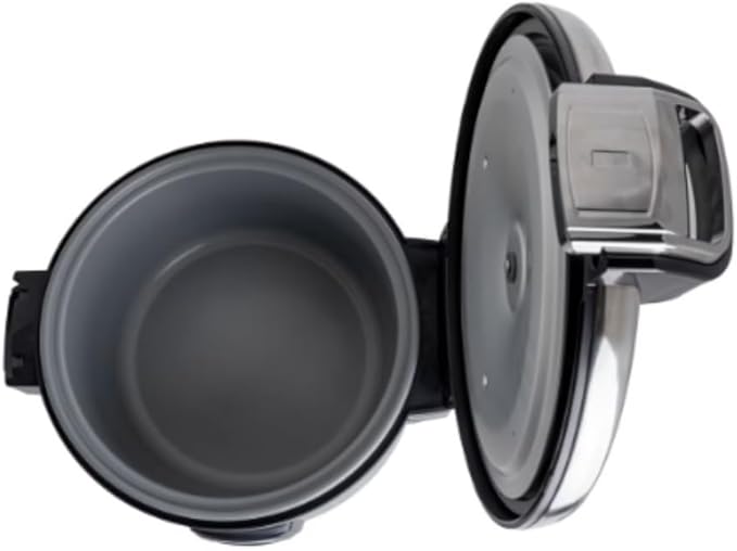 TrueCraftware- 30 Cup Electric Rice Warmer Stainless Steel Hinged Lid Non-Stick Aluminum Inner Pot with Plastic White Rice Spoon - Makes Soups Stews Grains Hot Cereals Commercial Rice Cooker Warmer