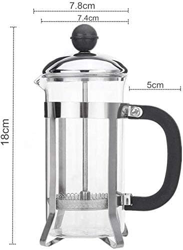 French Press Coffee Maker With Stainless Steel Filter Large Comfortable Handle &amp Glass Protecting Durable
