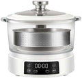 Rice Cooker Rice Steamer Low Carb  Low Sugar Digital Steamer 3.3L Glass Inner Pot with Steaming Basket Visual Electric Cooker with 6 Menus for Family Use