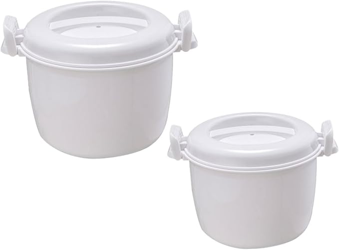 Ciieeo 2pcs Practical Rice Cooker Microwave Rice Maker for Microwave Insulated Lunch Containers Home Supply