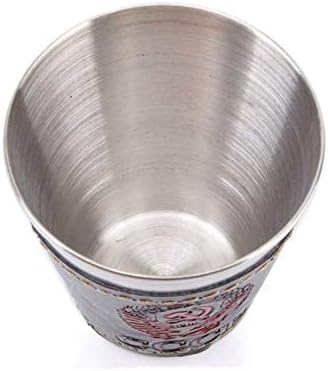 8 PCS/2 Set 70ml Outdoor Camping Tableware Travel Cups Set Picnic Supplies Stainless Steel Wine Beer Cup Whiskey Mugs PU Leather Cookware Set Cookware Picnic Boiler Cookware
