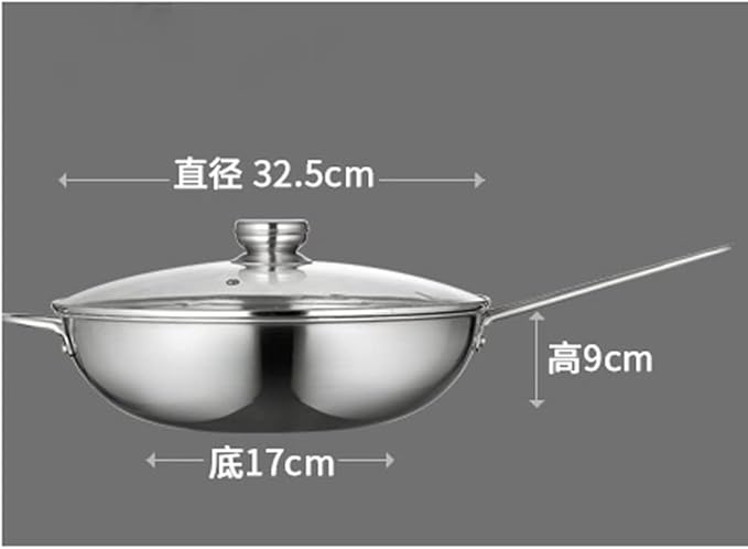 Cookware 6 Piece Cookware Set Stainless Steel Household Frying Pan Soup Pot Set Steamer Frying Pan Glass Lid Kitchen Utensils (Color : A Size A As the picture sho