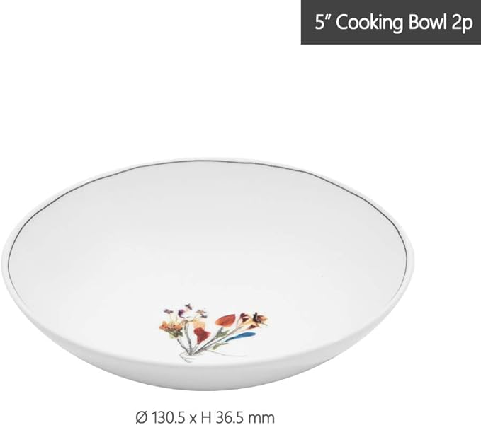 Hankook Chinaware Bouquet of Flowers Dining Set for 4 Dinnerware Korean Fine Bone-China Dojagi