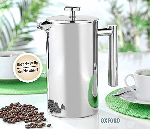 Esmeyer Oxford Stainless Steel Coffee Maker Silver 10.5 x 18.5 x 22 cm