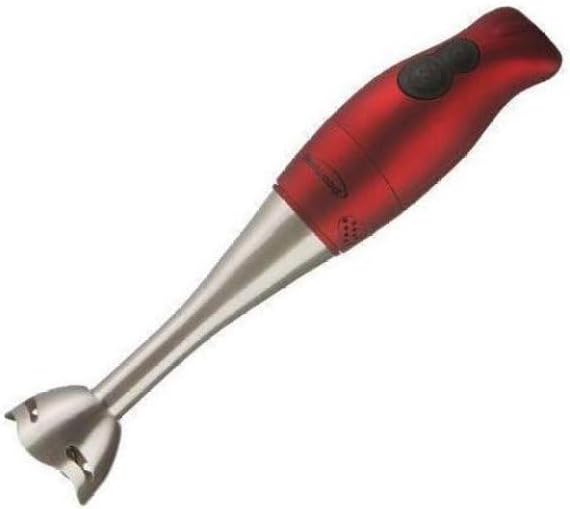 Immersion Blender Handheld 2 Speed Stick Blender with Stainless Steel Blades Red