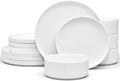 Noritake ColorTex Stone White 12-Piece Dinnerware Set Service for 4