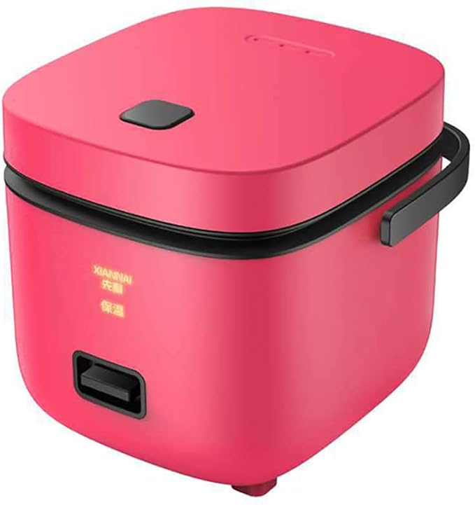 1.2L Mini Rice Cooker - Multi-Function Removable Nonstick Pot for Cooking Rice Soup Stews &amp Oatmeal Suitable for 1-3 PeopleRed