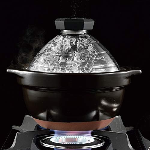 HARIO TND F-TND-200 Rice Pot with Glass Lid For 3 Cups