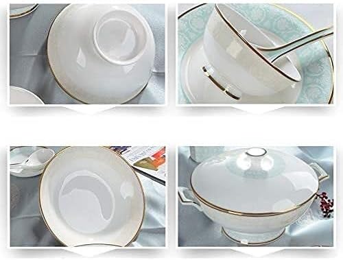 Dinnerware Sets - Luxury Gift Dishes Service Set 42-piece Porcelain Dinnerware Set Plates Bowls Bone China Service for 10 Break and Crack Resistant Dish Sets Porcelain oujinmm2024327