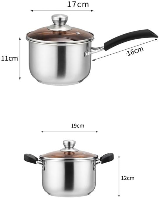 Thick Stainless Steel Composite Bottom Three Piece Cookware Set