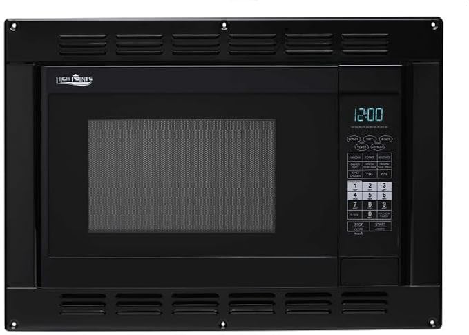 Microwave Oven | High Pointe Convection Unit | 1.1 Cu Ft Capacity | 1000 Watt Power | Black Finish | Grill Rack Turntable Included