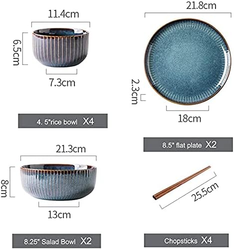 Dinnerware Sets - Luxury Gift Dishes Service Set Dinnerware Sets Stoneware Ceramic Dishes Porcelain Plates and Bowls Sets for 6 8 10 Luxury Bone China Dishware Sets- Dinner Sets(12Pcs)