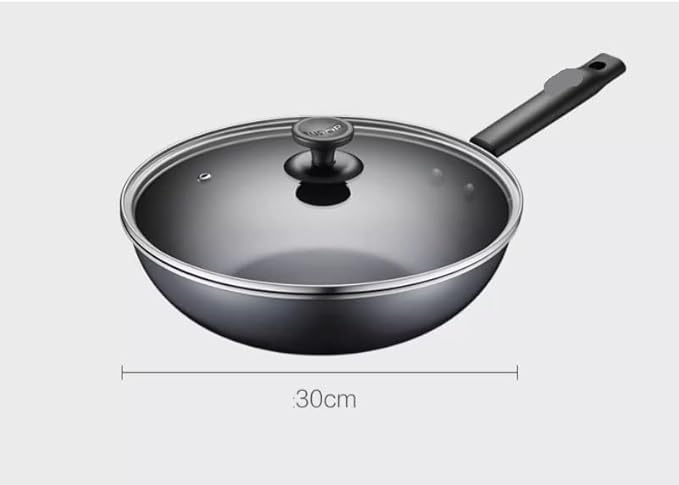 Kitchen Cooking Sets Set of 3 Pots and Pans Non-Stick Frying Pan Non-Stick Frying Pan Pot Set Flat-Bottomed Frying Pan Soup Pot Cookware Sets