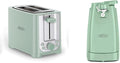 BELLA 2 Slice Toaster with Auto Shut Off - Extra Wide Slots &amp Removable Crumb Tray and Cancel &amp Electric Can Opener and Knife Sharpener Multifunctional Jar and Bottle Opener