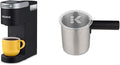 Keurig K-Mini Single Serve Coffee Maker Black &amp Works Non-Dairy Milk Hot and Cold Frothing Compatible K-Café Coffee Makers Only34 ounce Charcoal Frother