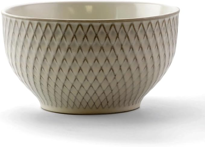 16 Piece Round Stoneware Dinnerware Set in Embossed Dish Set Household Plate Dish Ceramic Bowl Cutlery Combination