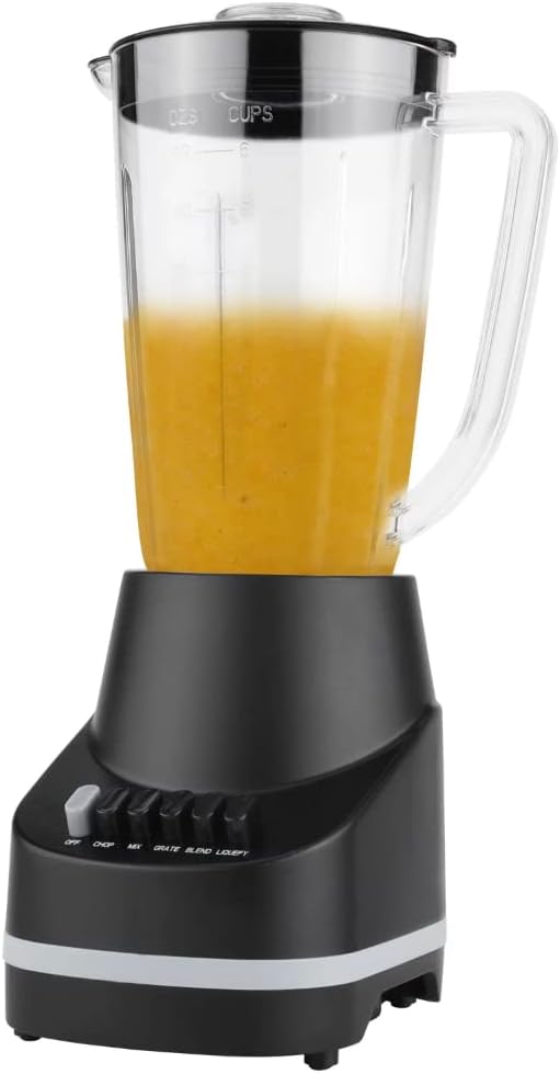 Speed Blender 360W High Power Countertop Blenders for Kitchen 48 Oz Blender Glass Jar for Shakes Ideal for SmoothiesCrush IcePurees1.5L jar Black