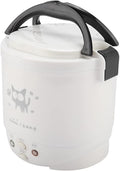 12V 100W 1L Electric Portable Rice Cooker for Car Multifunctional Food Steamer White Non-Stick Coating