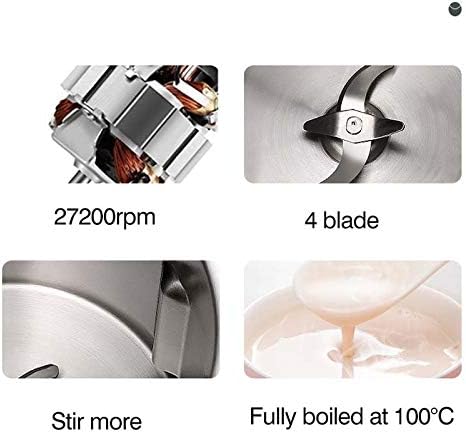 Soymilk Machine Automatic Mini Electric Heating Soya-Bean Milk Juicer Stir Rice Paste Maker Filter-free 350ml(D)