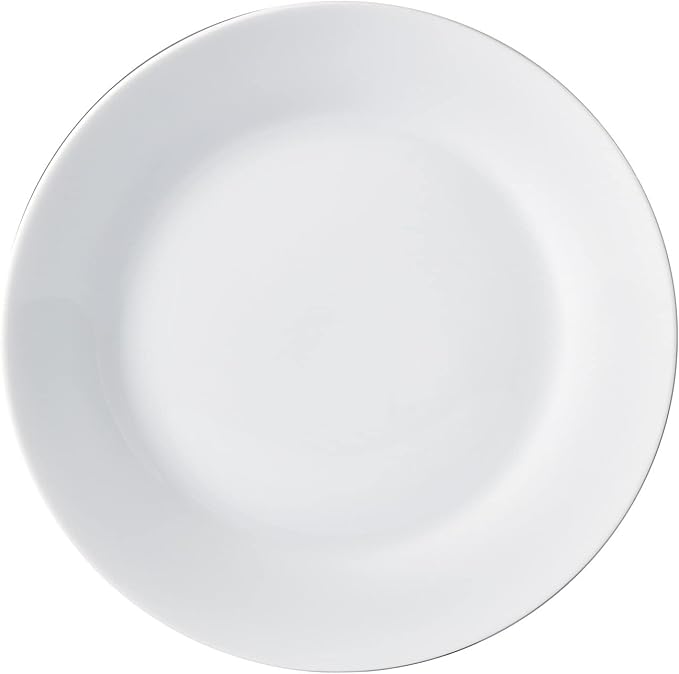 Unknown1 Dinnerware Set 12pcs Plain White Round Rim Aspen 12 X 15 Solid Modern Contemporary Porcelain 12 Piece Microwave Safe