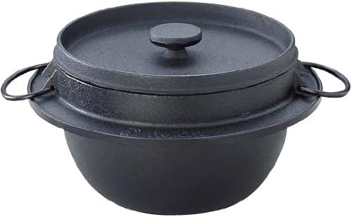 Iwachu 21084 Iwachu Rice Pot 2 Cooking Black Inner Enameled Finish For Direct Fires Nambu Ironware