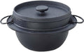 Iwachu 21084 Iwachu Rice Pot 2 Cooking Black Inner Enameled Finish For Direct Fires Nambu Ironware