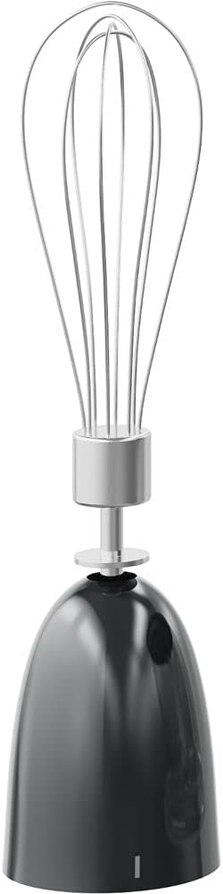 AEG HB4-1-6GG hand blender including 2 stainless steel blades comprehensive accessories BPA-free 2 speed settings turbo function dishwasher safe brushed stainless steel / grey