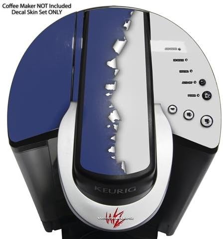 Decal Style Vinyl Skin compatible with Keurig K40 Elite Coffee Makers Ripped Colors Blue Gray (COFFEE MAKER NOT INCLUDED)