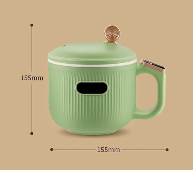 Portable Mini Electric Rice Cooker Household Small Lunch Maker Non-Stick Ceramic Coating 1-2 People Digital Control Panel Easy To Clean Multifunction Insulated Portable Efficient Heating(White)