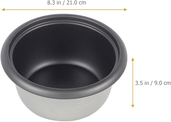 Cabilock Non-stick Rice Cooker Inner Pot Electric Cooker Accessory Multi-purpose Rice Liner for Cooking Baking More Fits Models