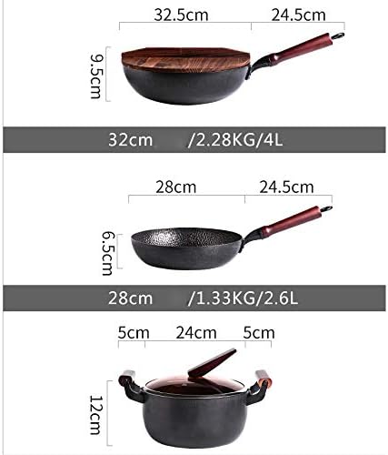 Cookware Pot Set Home Kitchen Wok Frying Pan Combination Non Stick Pan Special for Cooker Kitchen Pot Cookware Set