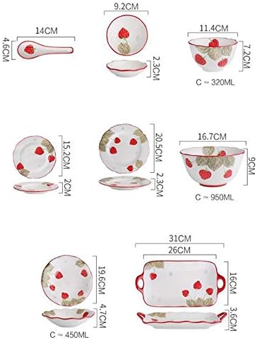 Ceramics Dinner Set Kitchen and Dining Service Creativity Kitchen Dinnerware Set Plates Dishes Bowls Plates and Bowls Set for Picnic RV Use Creativity Villa Table Decor