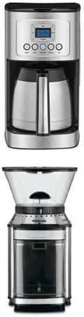 Cuisinart DCC-3400 12-Cup Programmable Thermal Coffeemaker and DBM-8 Burr Grinder Bundle
