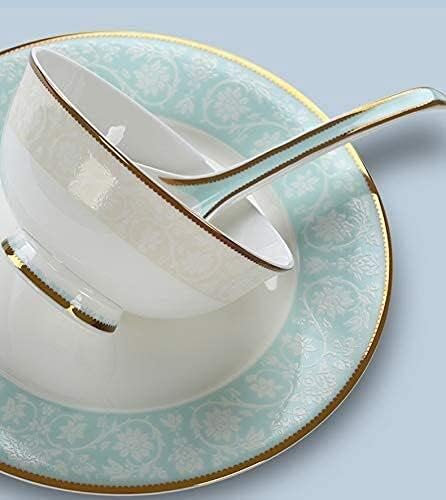 Dinnerware Sets - Luxury Gift Dishes Service Set 42-piece Porcelain Dinnerware Set Plates Bowls Bone China Service for 10 Break and Crack Resistant Dish Sets Porcelain oujinmm2024327