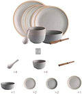 Elegant Dinnerware Set Dinner Plates Bowls Set Luxurious Kitchen Dinnerware Set Bpa-Free Dishwasher Safe Gift Idea For Any OccasionGray14