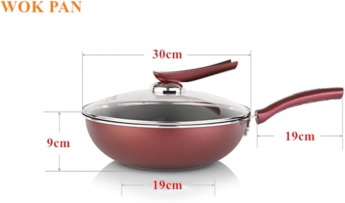 7 Piece Food Grade Aluminum Alloy Cookware Set Heat Resistant Stock Pot + Wok Frying Pan with Glass Lid Kitchen Cookware
