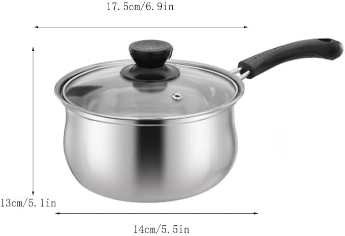 Stainless Steel Milk Pot Soup Wok Three Piece Cookware Set
