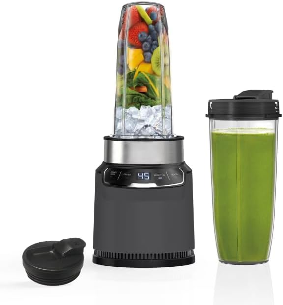 Niinja Nutri Blender Pro with Auto iQ Personal Blender 1100 W Single Server 2 cups 32 oz. Easy Cleanup (model CL 401 A)