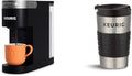 Keurig K- Slim Single Serve K-Cup Pod Coffee Maker Multistream Technology Black &amp Travel Mug Fits K-Cup Pod Coffee Maker 1 Count (Pack of 1) Stainless Steel