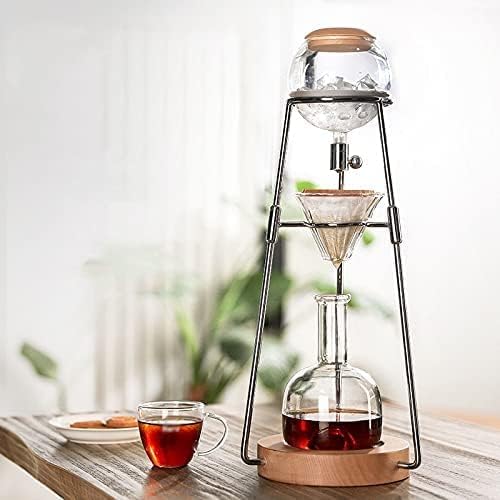 Habiba Iced Drip Coffee Maker Durable Cold Brew Coffee Maker 500ML/16.9oz 4-6 Cups Iced Drip Coffee Maker Coffee Maker with Adjustable Dripper ＆ Filter Reusable