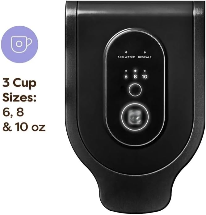 KeurigK K Express Essentials Single Serve K Cup Pod Coffee Maker 3 cup sizes (6 8 and 10oz) Fast Fresh Brew 30oz Removable Water Reservoir (Black)