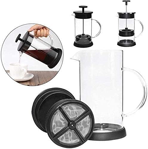 French Press Coffee Maker - Heat Resistant Glass with Filtration System Brews Coffee and Tea - Large 34 Oz Carafe Coffee Presser